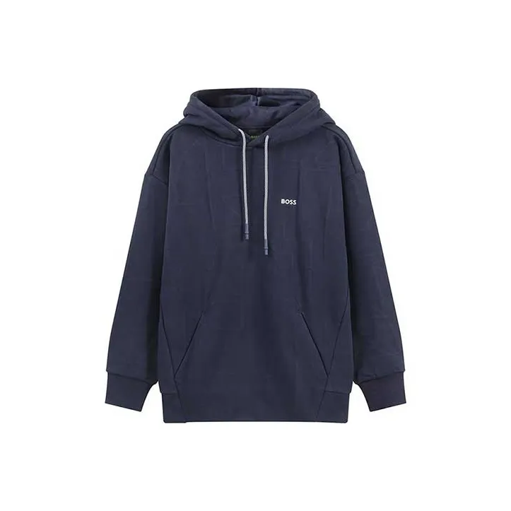 HUGO BOSS Logo embroidered Drawstring Hoodie-0