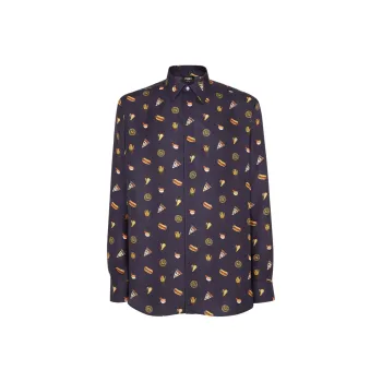 FENDI Shirts Men Blue