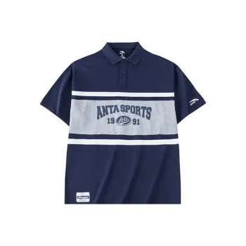 Anta Life Collection Polo Shirt Men's Dark Navy Blue