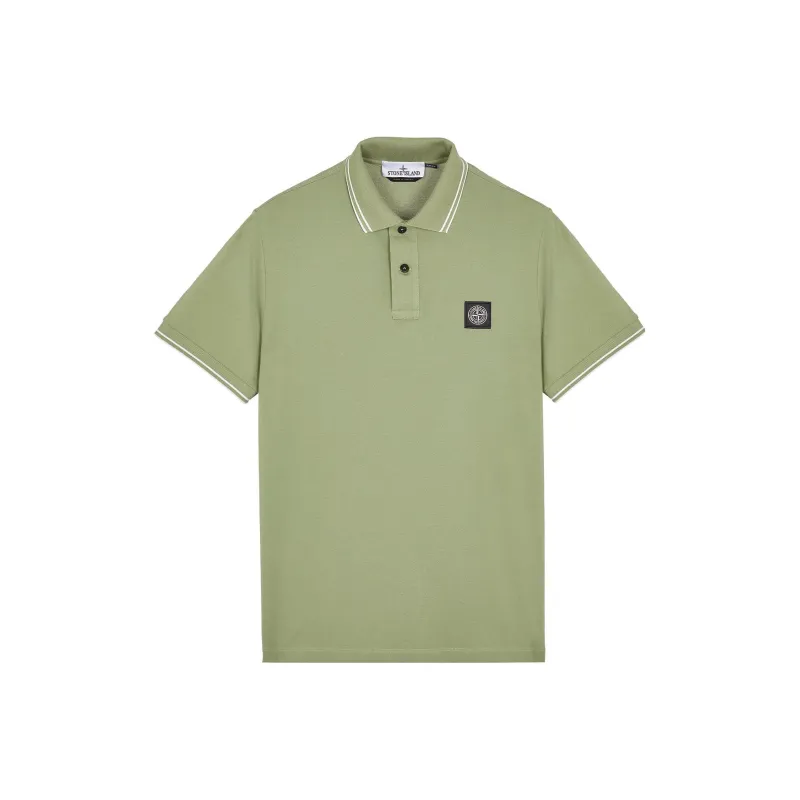 STONE ISLAND Compass patch Piqué Polo Shirt-0