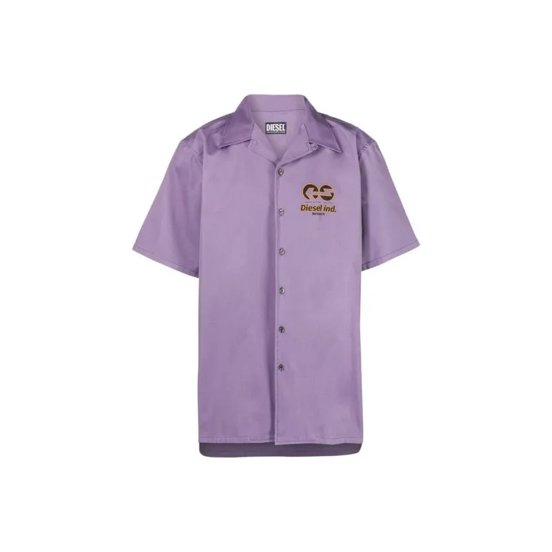 DIESEL Shirts Men Purple-0