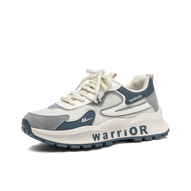Warrior Slip Resistant Quick Dry Low Top Casual Running Shoes Men's Beige Gray Blue-1