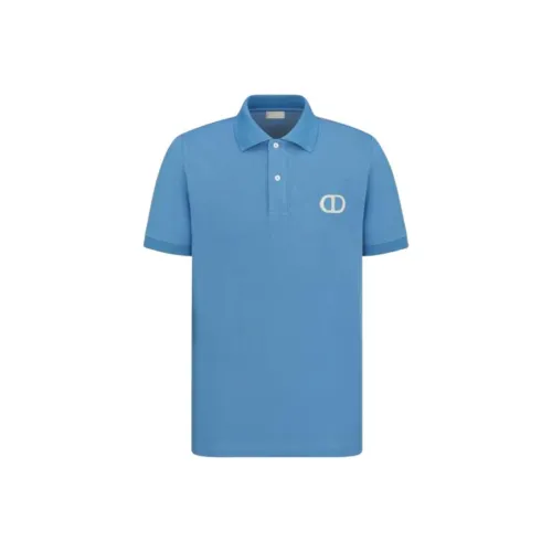 DIOR SS25 Polo Shirt Men's Blue