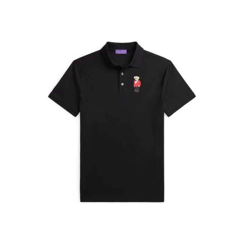 Ralph Lauren Purple Label Polo Bear embroidered Polo Shirt-0
