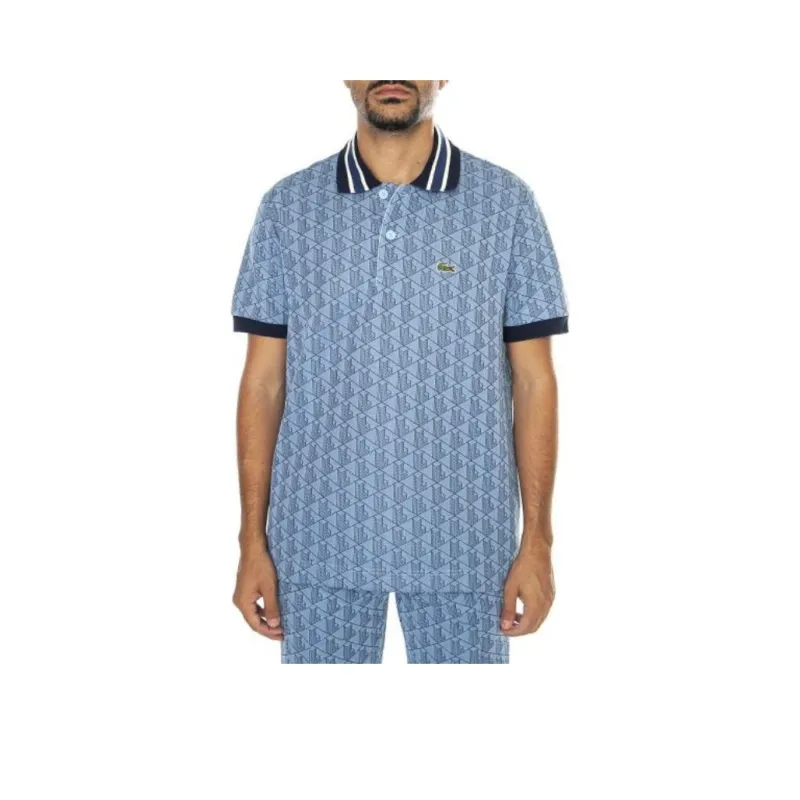 LACOSTE Signature Pattern Polo Shirt-0