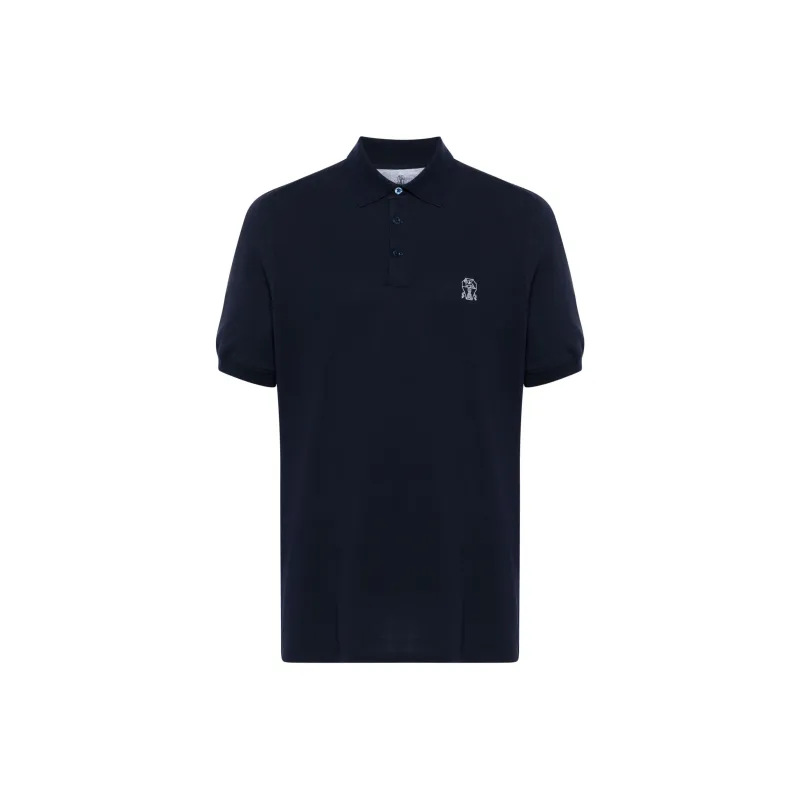 Brunello Cucinelli Logo Embroidered Polo Shirt-0