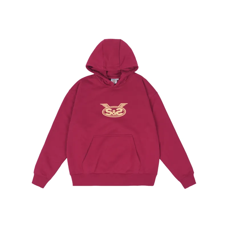 Snowday STA Collaboration Double S Box Logo Collection Sweatshirt Unisex Burgundy-0
