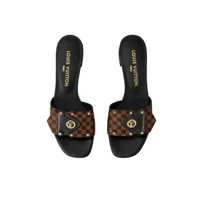 LOUIS VUITTON Slide Slippers 4.5cm Women's Brown-3
