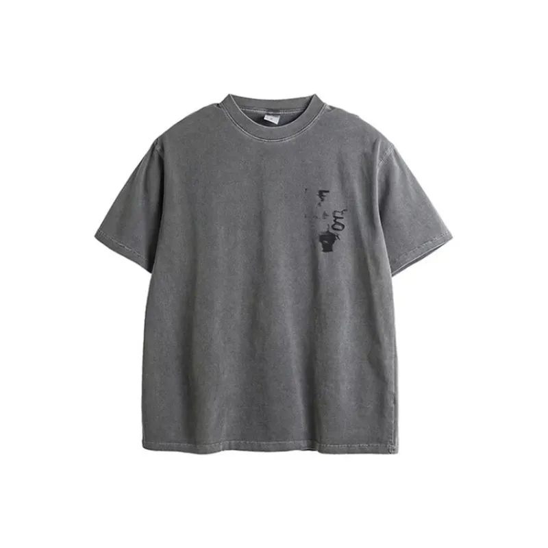 PAINT STAIN T Shirt Unisex Gray-0