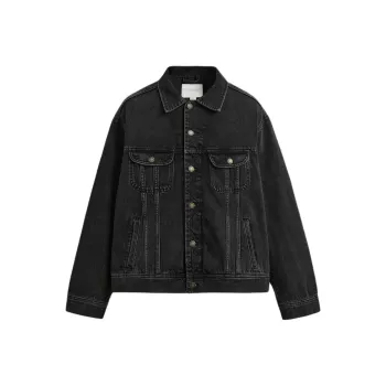 ZARA Denim Jackets Men Black