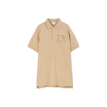 Burberry Logo Printed Short Sleeved Polo Shirt