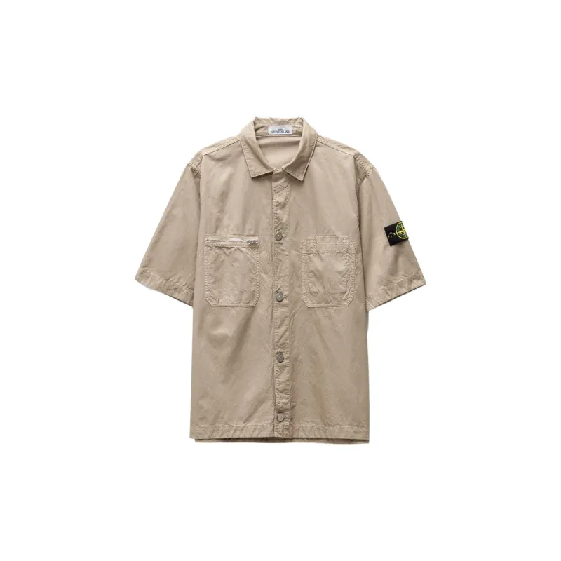STONE ISLAND SS23 Shirt Men's Dove Gray Color-0