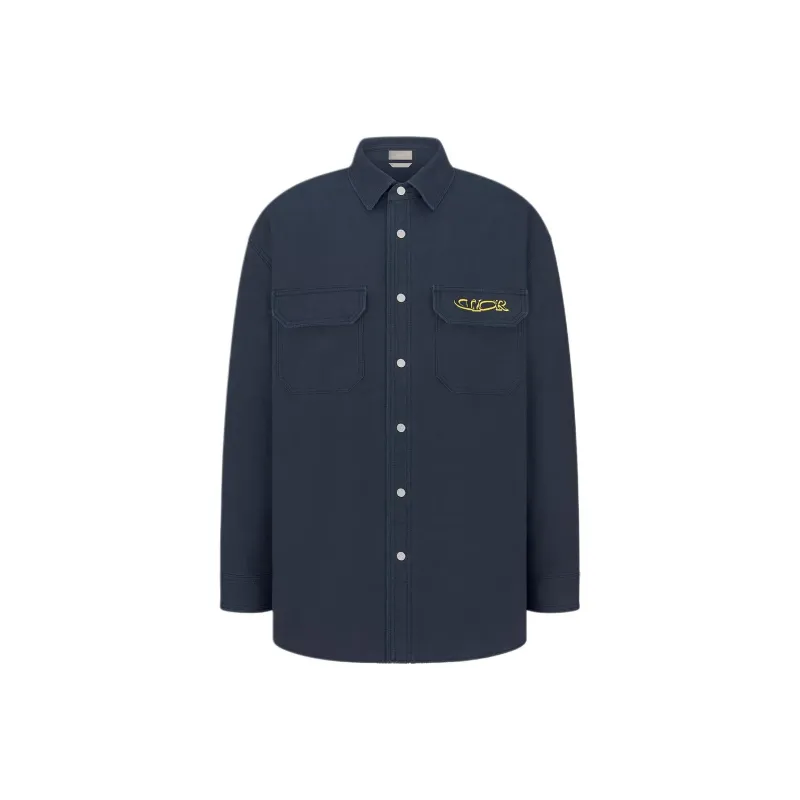 DIOR FW24 Shirt Men's Marine Blue-0