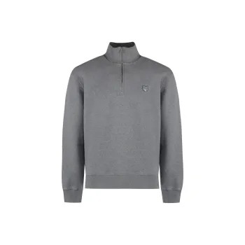 Maison Kitsune Bold Fox Head Patch Half Zip Sweatshirt
