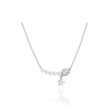 YDE S 925 Sterling Silver, Zircon Necklaces Women's