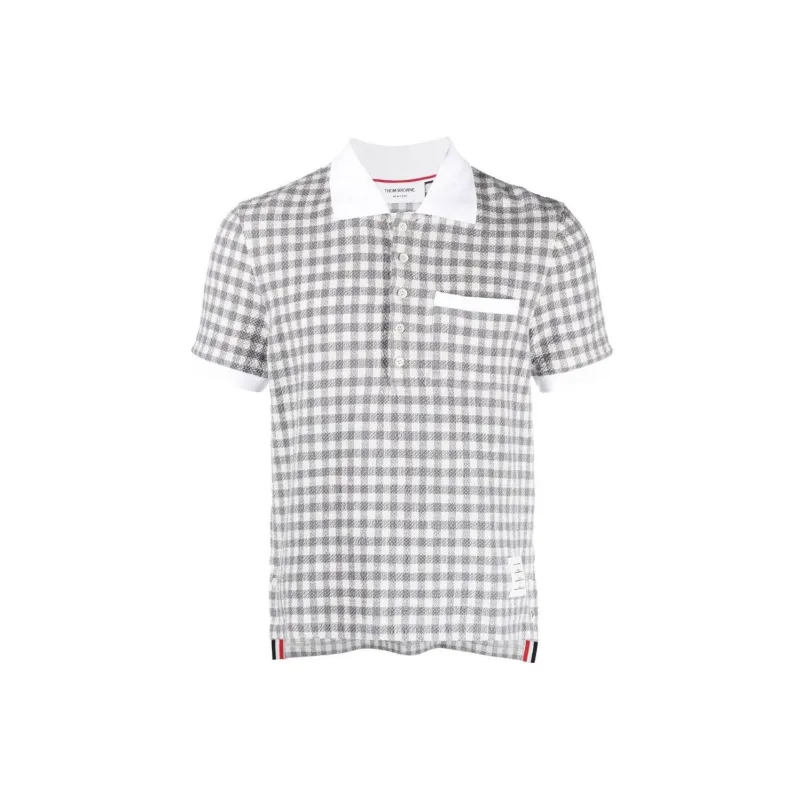 THOM BROWNE Polo Shirts Men Medium Gray-0