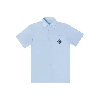 MUCUNSHU Shirts Men Nakano Medium Blue Short Sleeved Shirt