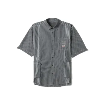MUSIUM DIV Stripe pattern Short sleeve Shirt