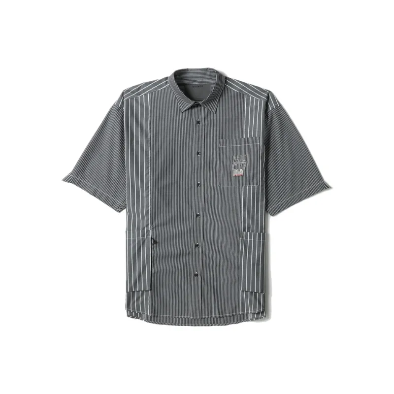 MUSIUM DIV Stripe pattern Short sleeve Shirt-0