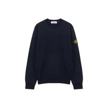 STONE ISLAND Waffen Patch Pocket Sweatshirt Navy