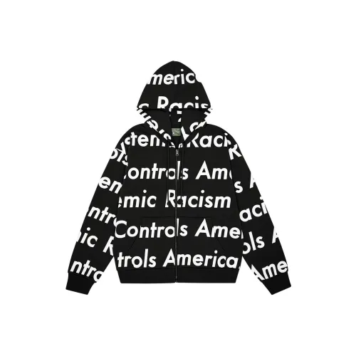 Denim Tears X Arthur Raja Systemic Racism Controls America Zip Up Hoodie
