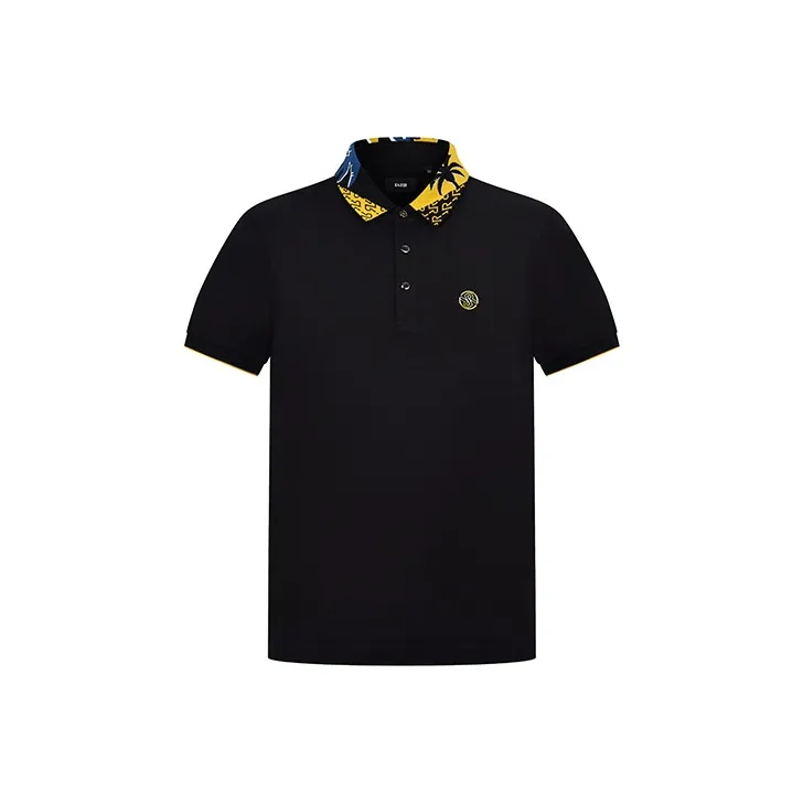 RARE Short Sleeved T Shirts Polo Shirt Men's Black-0