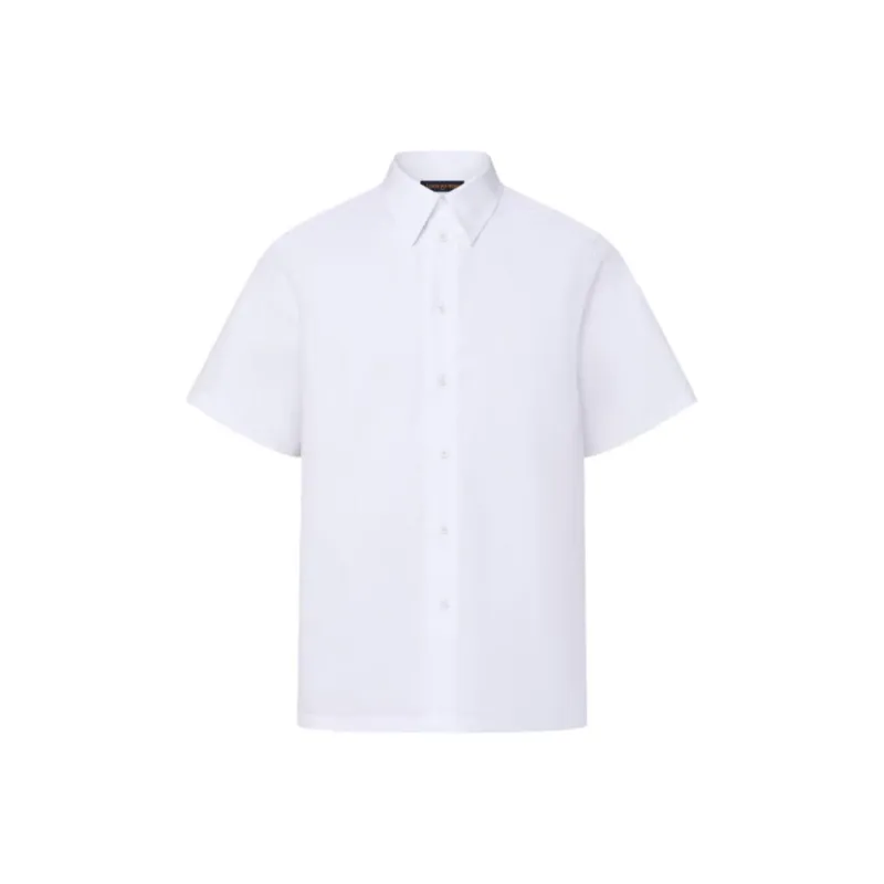 LOUIS VUITTON 1AGKXC Short Sleeved Lv Blason Cotton Printed Oxford Shirt-0