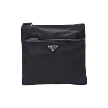 PRADA Nylon Fabric Messenger Bag Shoulder Bag Crossbody Bag Men's Black