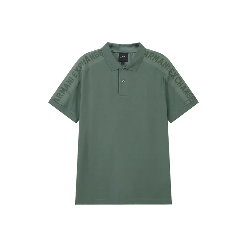 ARMANI EXCHANGEAE FW24 Polo Shirt Men's Gray Green-0