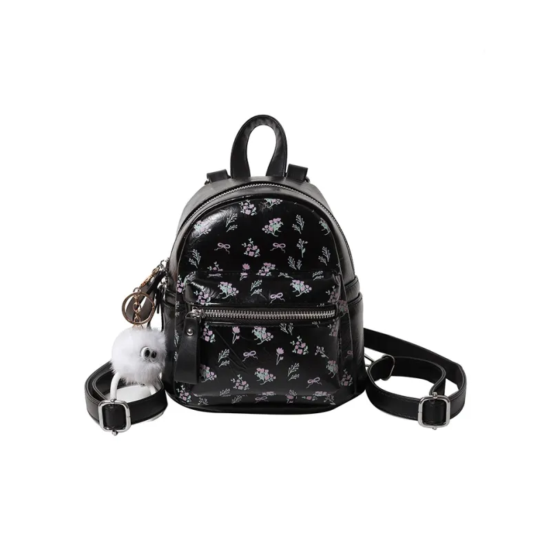 Yalu PU Backpack Unisex White/Silver/Black-12