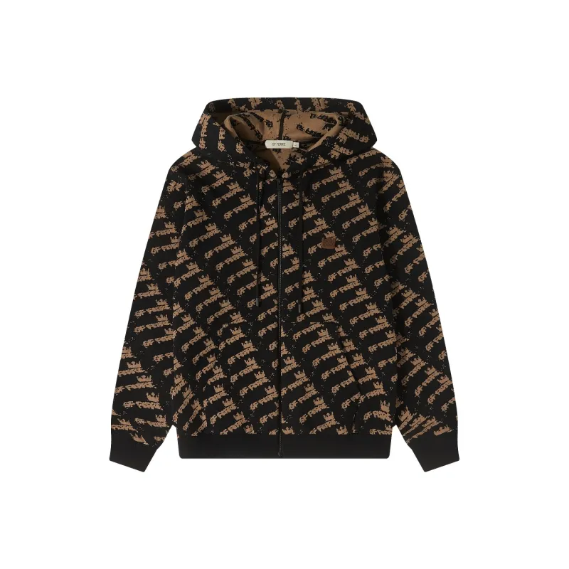 GF Ferré Sweatshirts Unisex Black Floral-0
