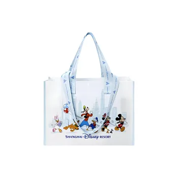 Disney Polyethylene Tote Bag, Shopping Bag, Shoulder Bag, Handbag Small Size Unisex Blue