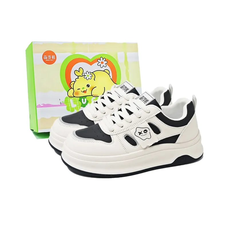 Budding Bear Anti-Slip And Wear-Resistant Lightweight Height Increasing Low-Top Skateboard Shoes Women's-0