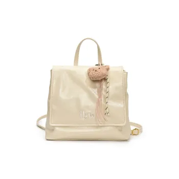 Single Warehouse PU Backpack Women's Clear Green/Ecru/Silver/Coffee/Brown/Black