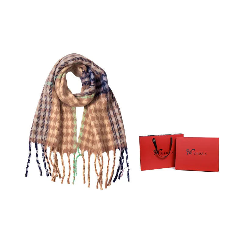 NAME.S Faux Cashmere Knit Scarves Unisex Gift Box Shopping Bag-8