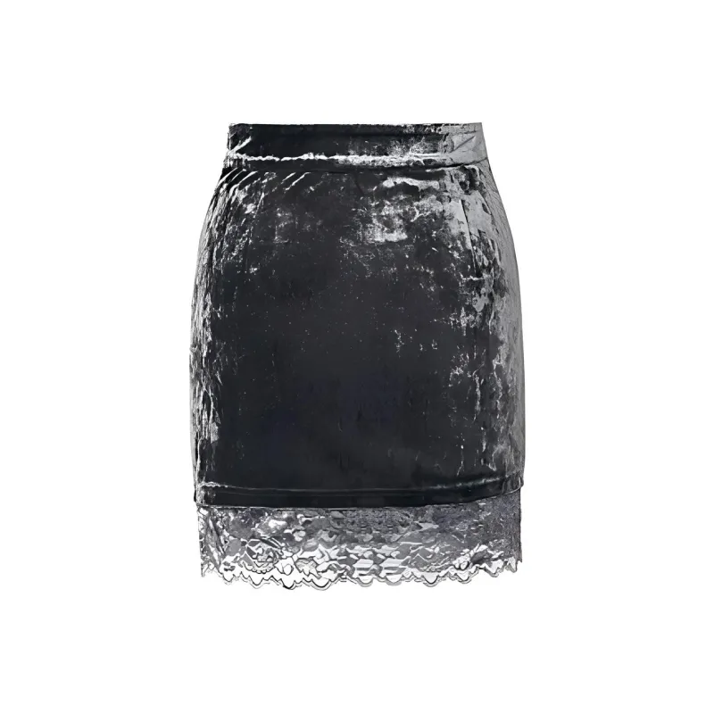 LA CRAWFISH Skirt Women's Light Sensing Ink Wash Gray-1