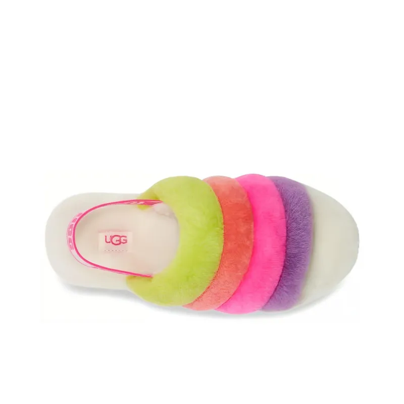 UGG FLUFF YEAH Stylish Sandals Women's White-4