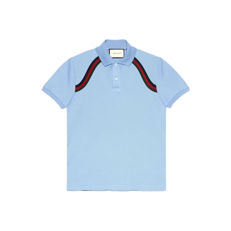 GUCCI Polo Shirt Men's Light Blue-0