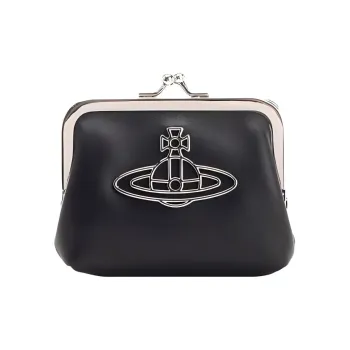 Vivienne Westwood Sheepskin Coin Box Wallet Women's Black