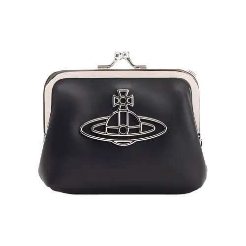 Vivienne Westwood Sheepskin Coin Box Wallet Women's Black