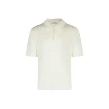 LANEUS Polo Shirts Men Cream