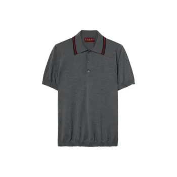 GUCCI Polo Shirts Men Gray