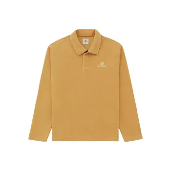New Balance FW24 Made In USA Polar Fleece Polo Shirt Men's Magnet
