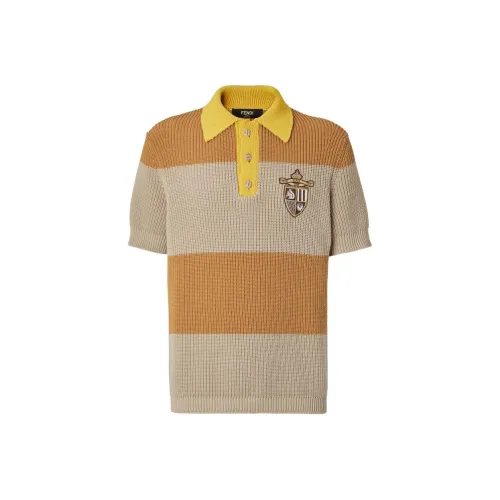 FENDI Striped Polo Shirt