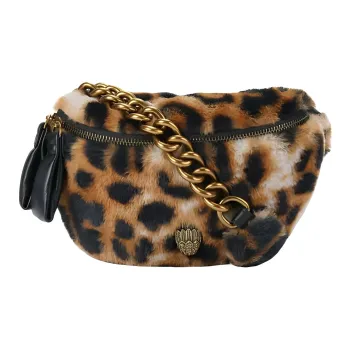 Kurt Geiger London Faux Fur Fanny Pack Small Size Women's Brown
