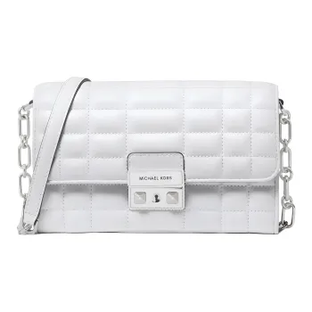 MICHAEL KORS Sheepskin Shoulder Bag, Crossbody Bag Large Size Women's White