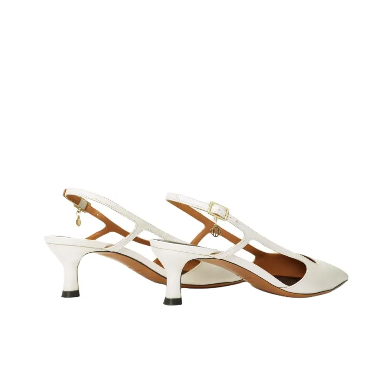 Maje Slim Heel High Heels 5cm Women's Ivory White-2