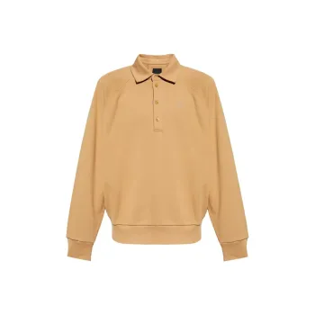 Givenchy Logo Embroidered Long Sleeve Polo Shirt