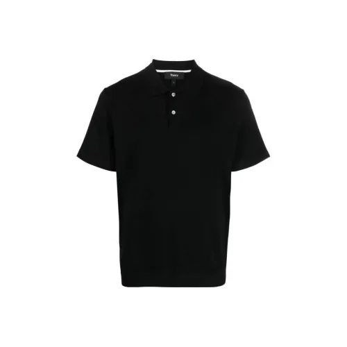 THEORY Polo Shirt Mens Stone Gray