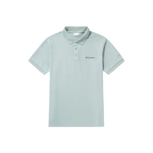 Columbia Polo Shirts Men Light Green